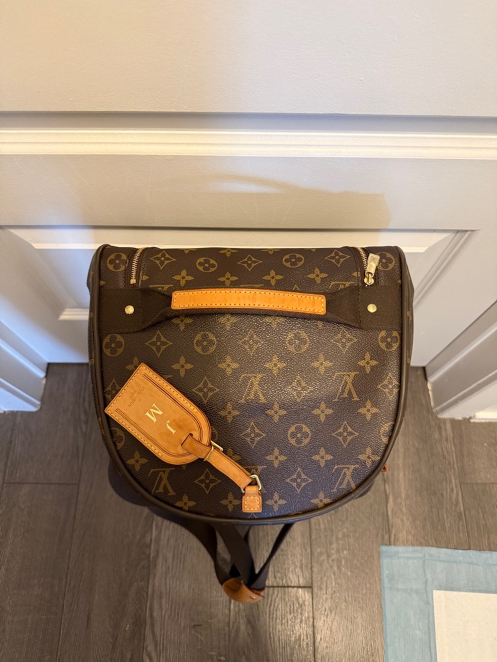 Louis Vuitton Monogram Canvas Carry All Travel Duffel in Brown & Tan - Picture 7 of 10